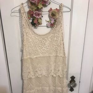 Ivory crochet dress